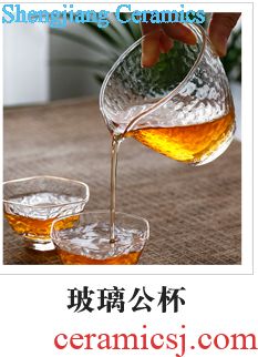 The three frequently small tea tray dry pot adopt jingdezhen ceramic tea set tea temmoku glaze kiln pot sheng S72034 sea