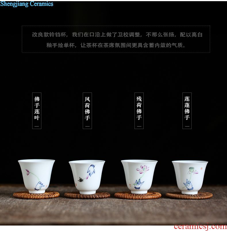 Three kung fu tea sets travel frequently hall jingdezhen ceramic tea cup tureen of a complete set of 7 ST1018 head group
