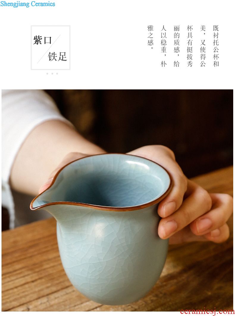 The three frequently tureen ceramic cups tea bowl of jingdezhen tea service hand-painted pastel three cups of large-sized S12009