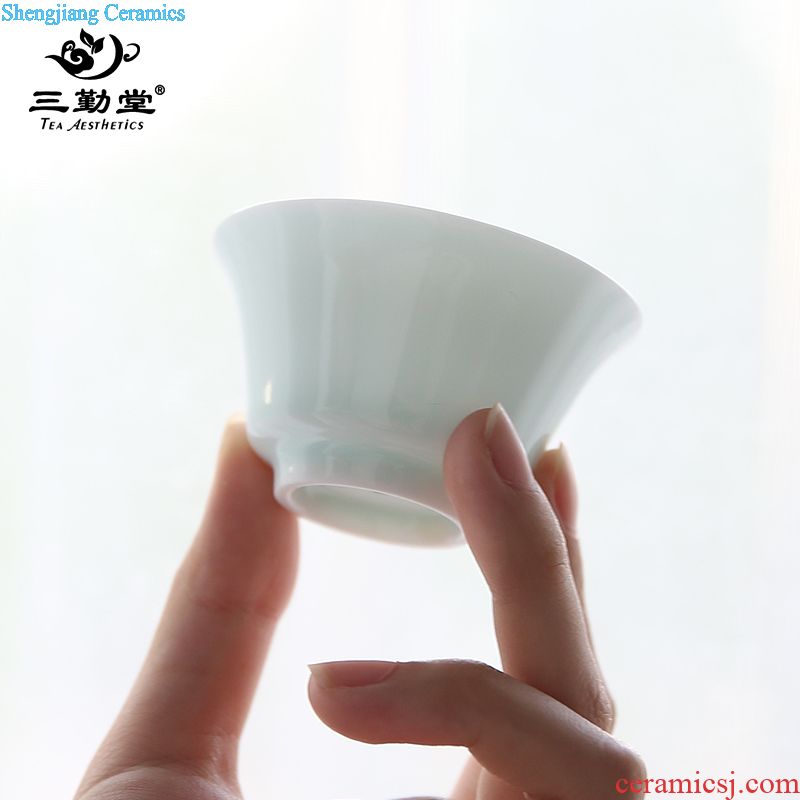 Three frequently hall office jingdezhen ceramic mug cup kung fu tea set S41119 fragrance-smelling cup big capacity