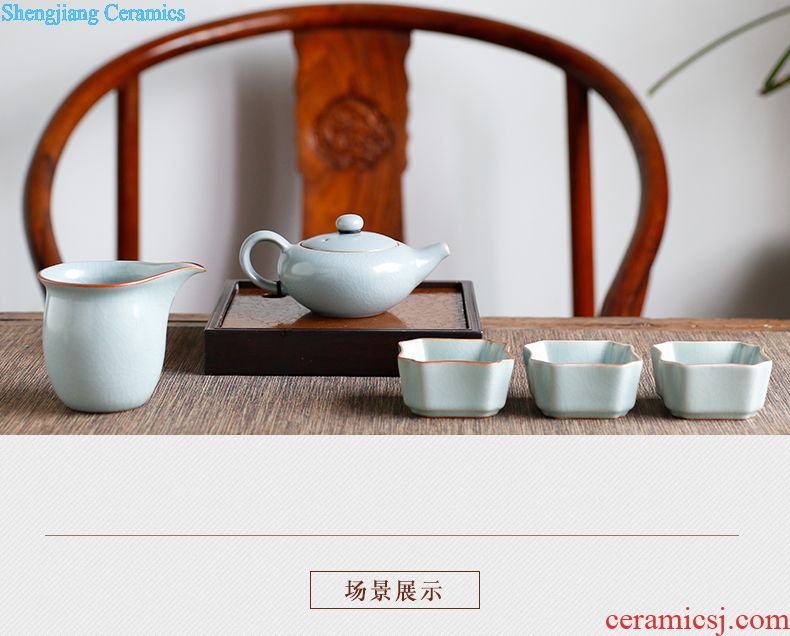 Three frequently hall your kiln cups Jingdezhen S44025 kung fu tea master cup single cup sample tea cup of black tea cup