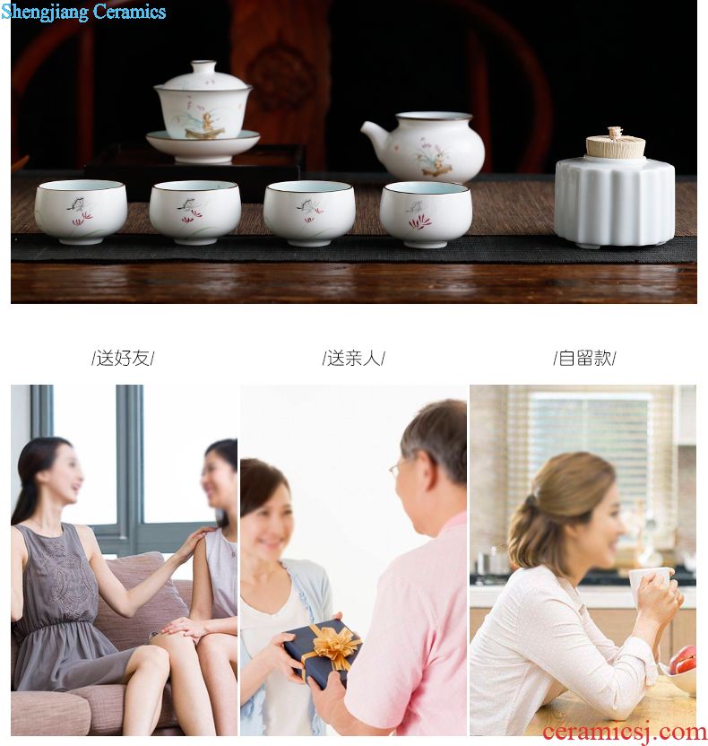 Three frequently hall your kiln flower vase of jingdezhen ceramic art creative flower tea art flower arranging furnishing articles S73033 by hand