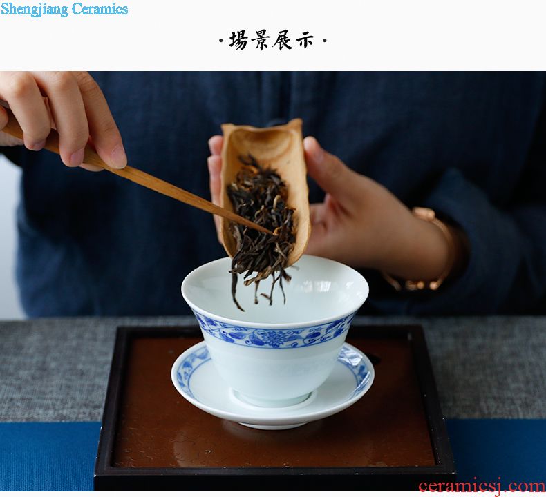 Three frequently hall kiln dry plate bearing small tea tray jingdezhen ceramic pot S72033 kung fu tea set manually doing bubble