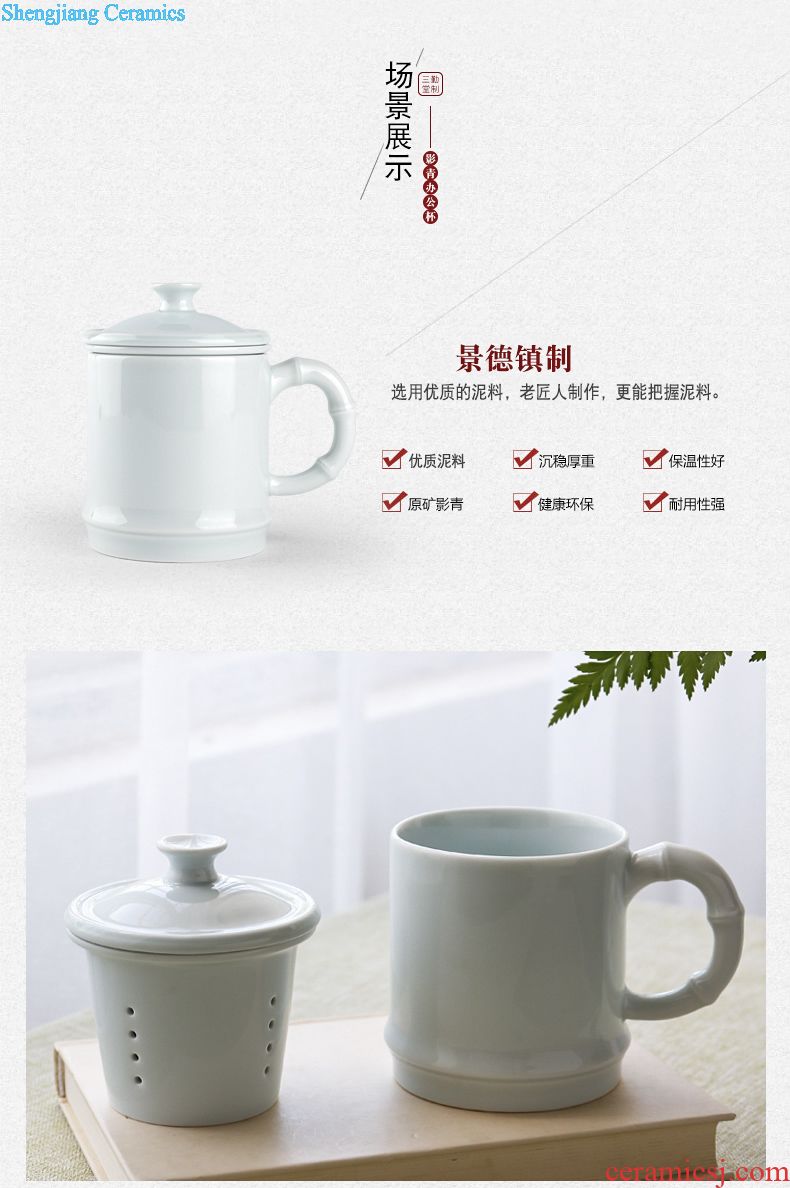 The three regular crack cup a pot of two cup Jingdezhen one person a cup of tea set household travel tea set