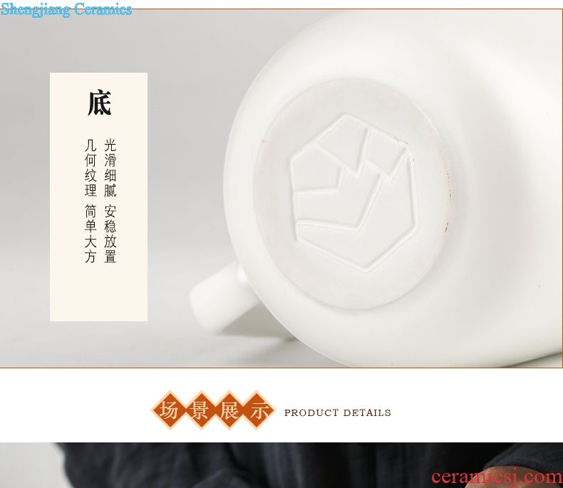 Three frequently hall made-to-order kung fu tea cups ceramic masters cup Small single cup white porcelain sample tea cup tea light S41054