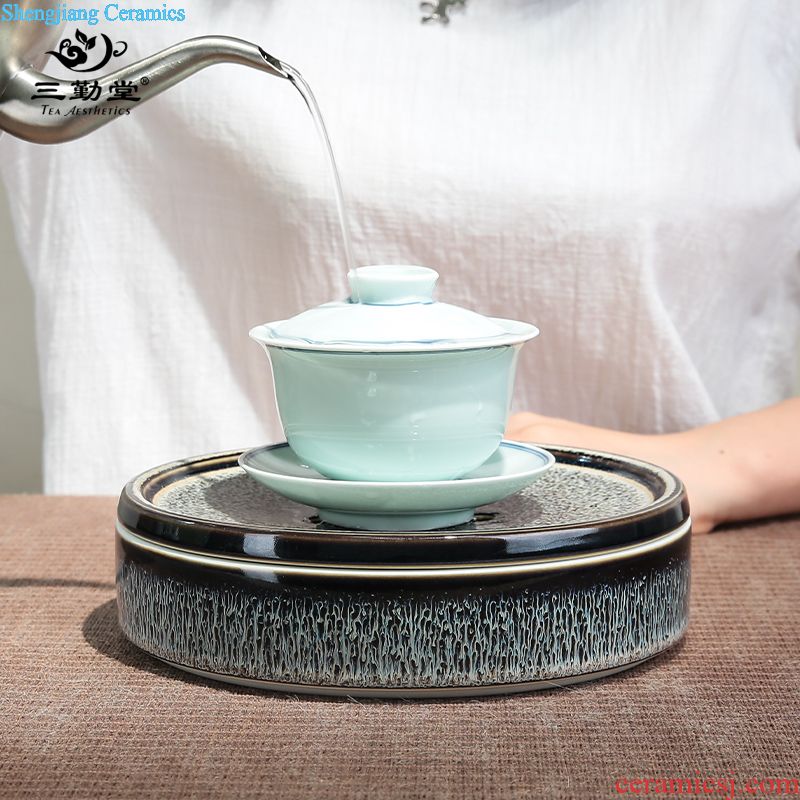 Three frequently hall jingdezhen ceramic sample tea cup kung fu tea cups kiln S47005 temmoku light cup a cup