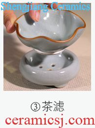 Three frequently persimmon tea pot pottery and porcelain Jingdezhen seal portable small wake POTS of tea warehouse travel home