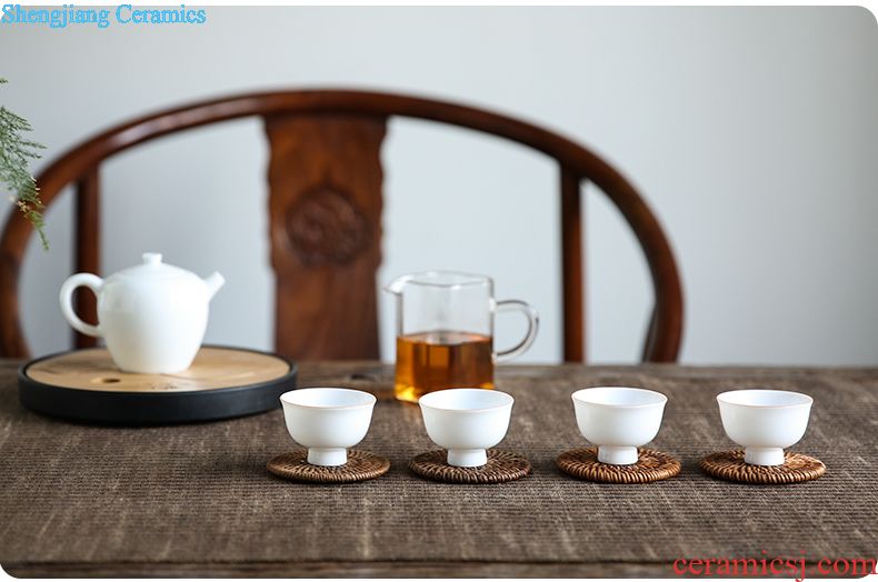 Three frequently kung fu tea set # jingdezhen ceramic hand-painted TZS256 teapot teacup of a complete set of 5 head group