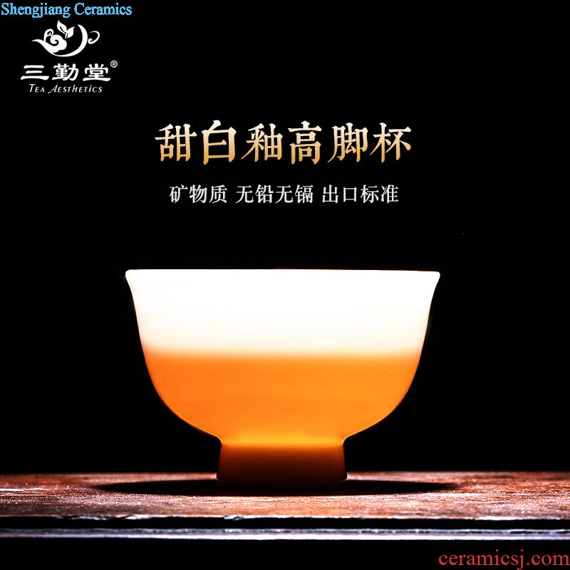 The three regular caddy coarse pottery diamond seal pot jingdezhen domestic large deposit S51093 wake receives tea storehouse