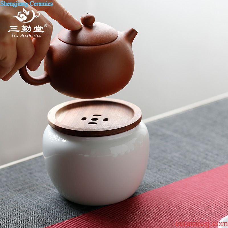 Three frequently hall fair mug Jingdezhen ceramic kung fu tea set hand-painted double blue and white tea machine spare parts tea sea