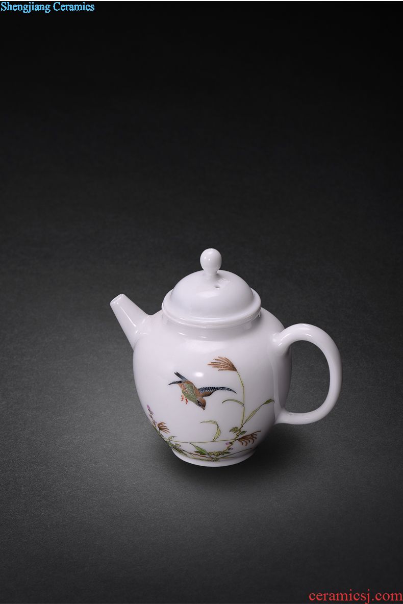 JingJun Jingdezhen longfeng hand-painted porcelain ceramic pot of bearing dry plate of a pot of ground mat tea table with porcelain tea