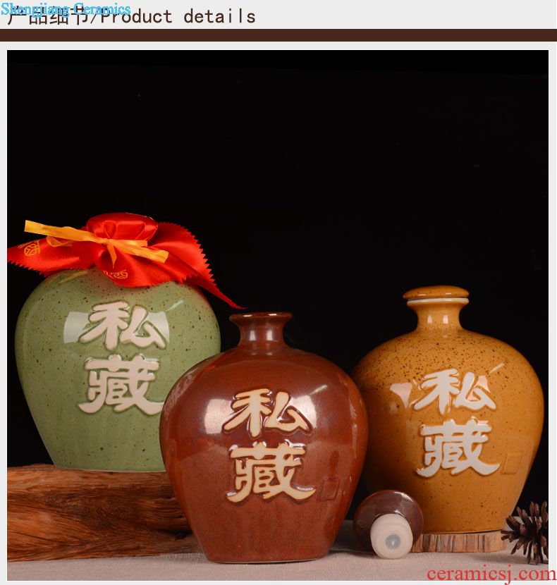 Jar it 50 kg 100 catties of jingdezhen ceramics is increasing in it with leading domestic archaize ceramic seal pot