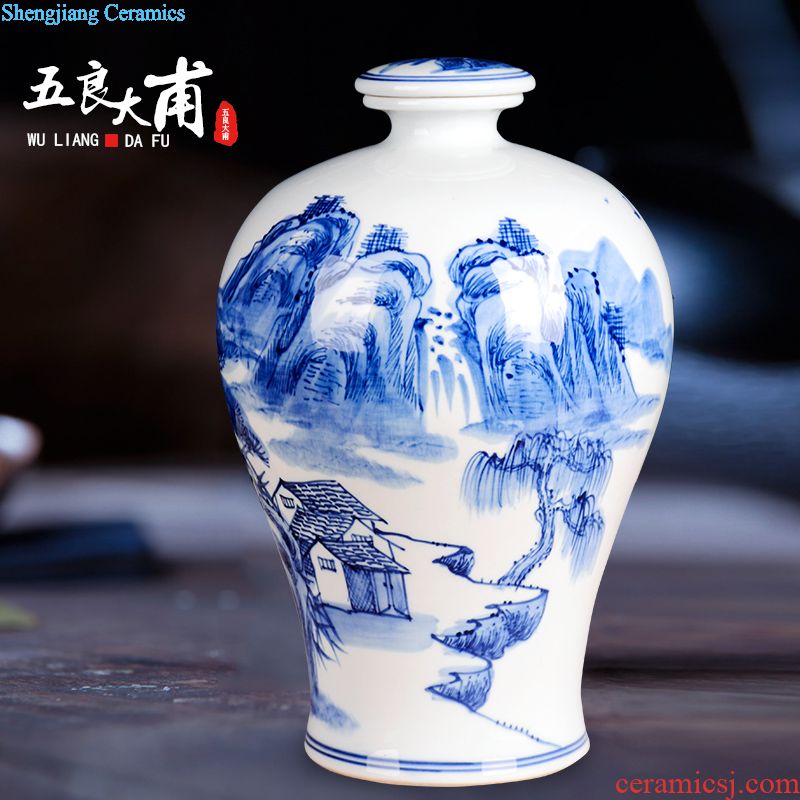 Jingdezhen ceramic hoard jars bottle sealed jar 10 jins 5 jins of 20 jins 30 jins possession of 50 kg jugs