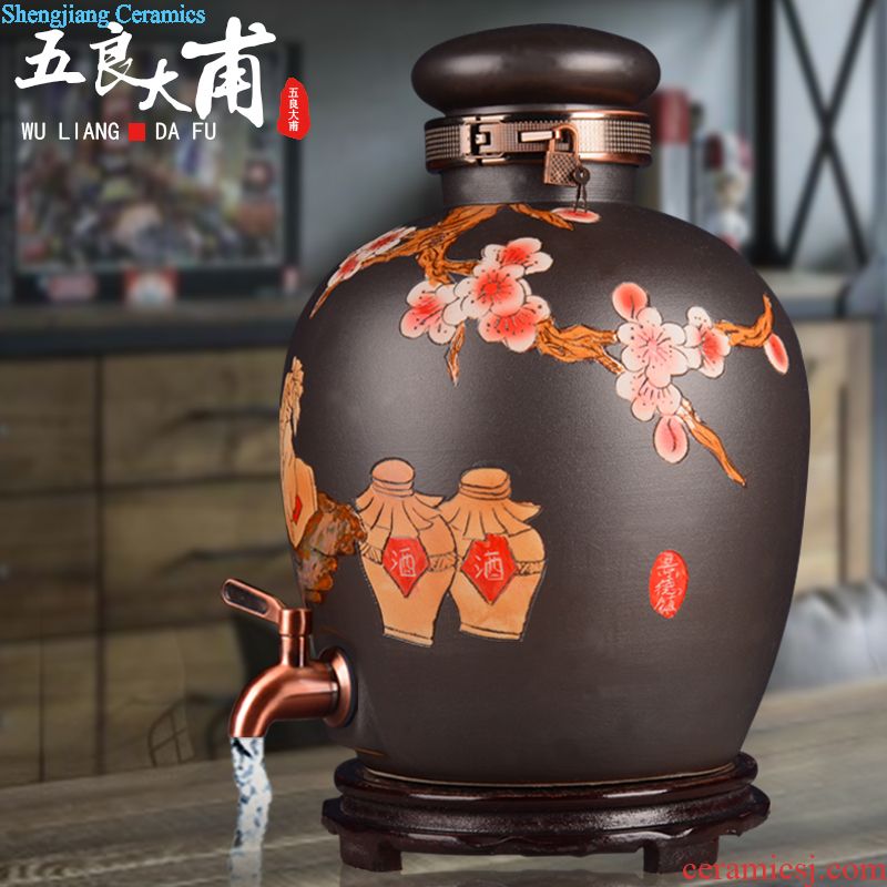 Jingdezhen ceramic jar At the end of the tea Bubble jars how it 10 jins 20 jins 30 jins of 50 kg is leading