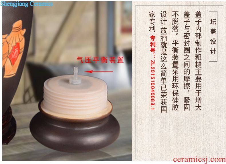 Jingdezhen ceramic jar At the end of the tea Bubble jars how it 10 jins 20 jins 30 jins of 50 kg is leading