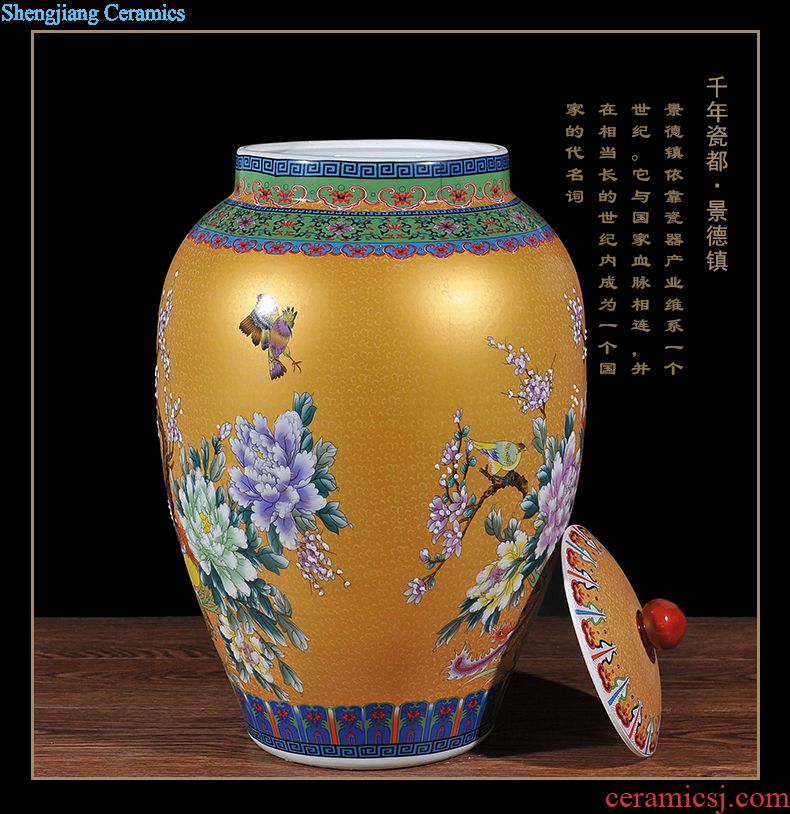 Jingdezhen ceramic bottle hand-painted general blue and white porcelain pot jars liquor bottles of empty wine bottles general furnishing articles
