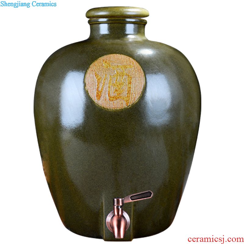 Jingdezhen ceramic jars ancient sealed jar archaize bubble bottle 5 jins 10 jins to wine bubble jars