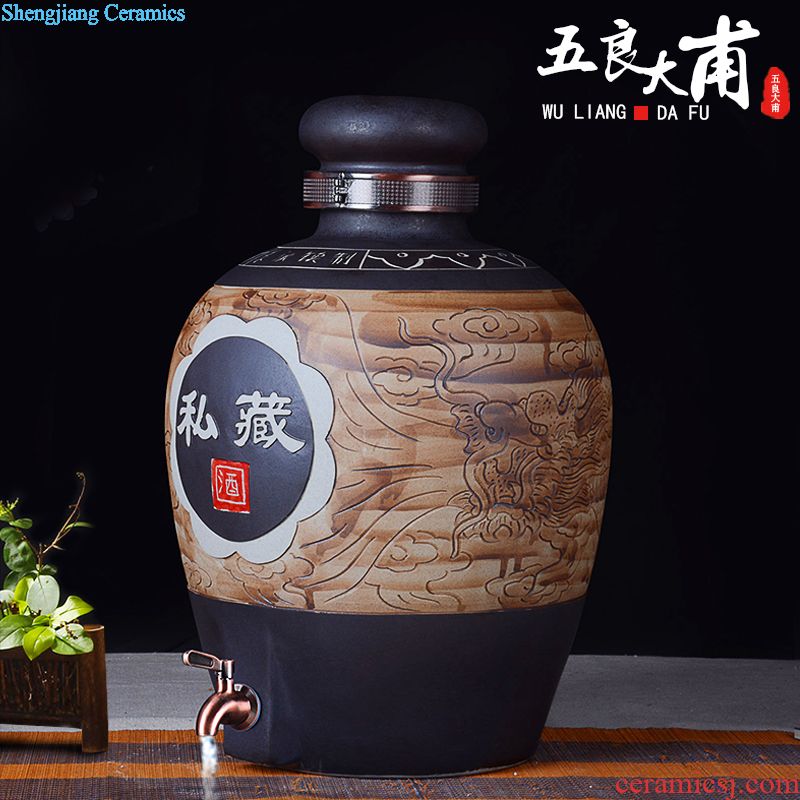 The glass bubble wine jar jar Antique liquor bottle ceramic jars 20 jins 30 jins 50 kg bottle