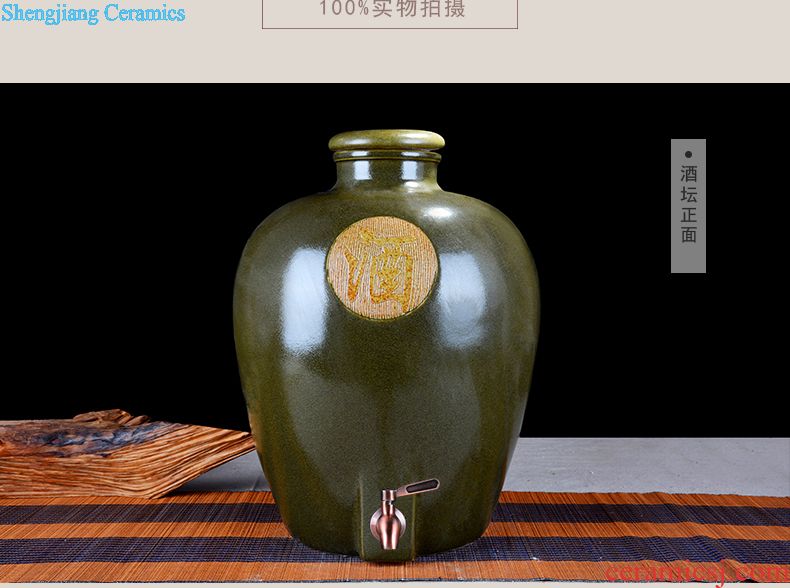 Jingdezhen ceramic jars ancient sealed jar archaize bubble bottle 5 jins 10 jins to wine bubble jars