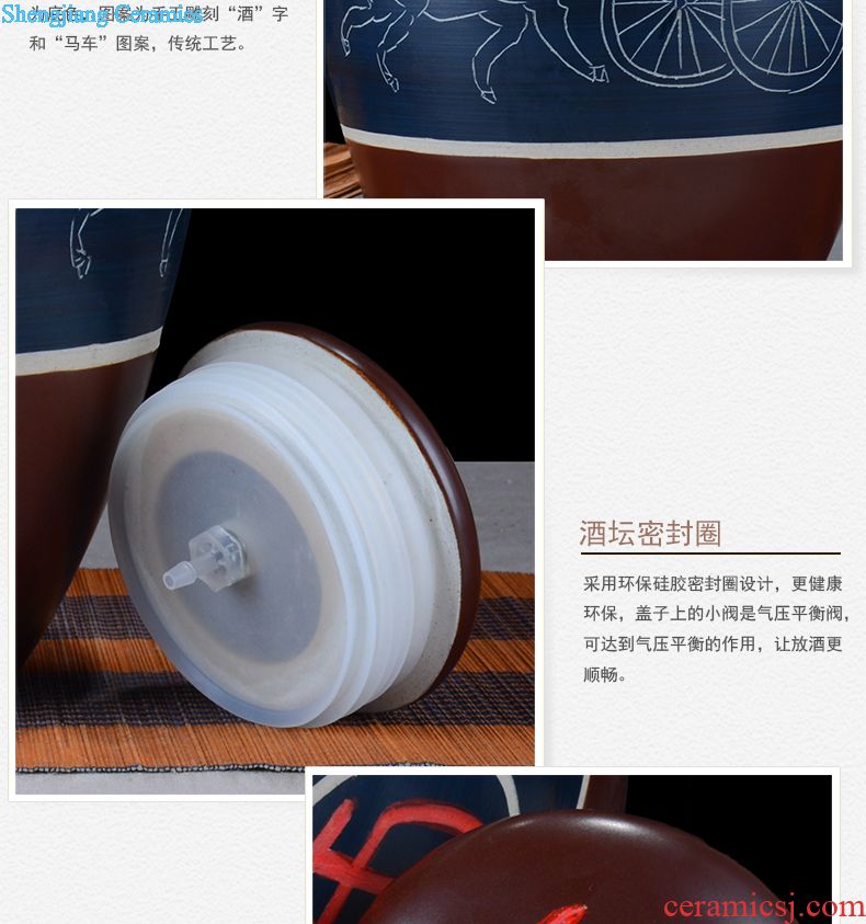 Hollow out bottle 1 catty jingdezhen ceramic bottle double collection liquor bottle empty wine bottle wine gift box