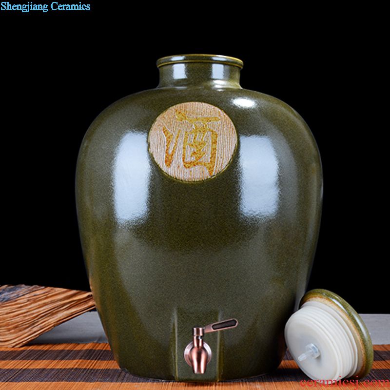 Jingdezhen ceramic jars ancient sealed jar archaize bubble bottle 5 jins 10 jins to wine bubble jars