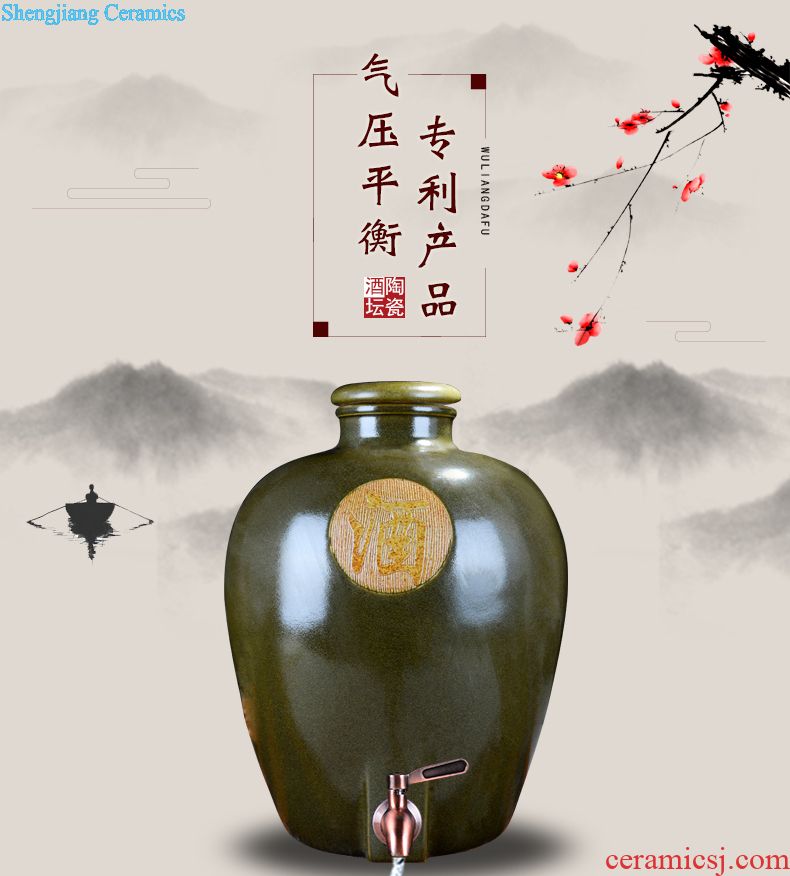 Jingdezhen ceramic jars ancient sealed jar archaize bubble bottle 5 jins 10 jins to wine bubble jars