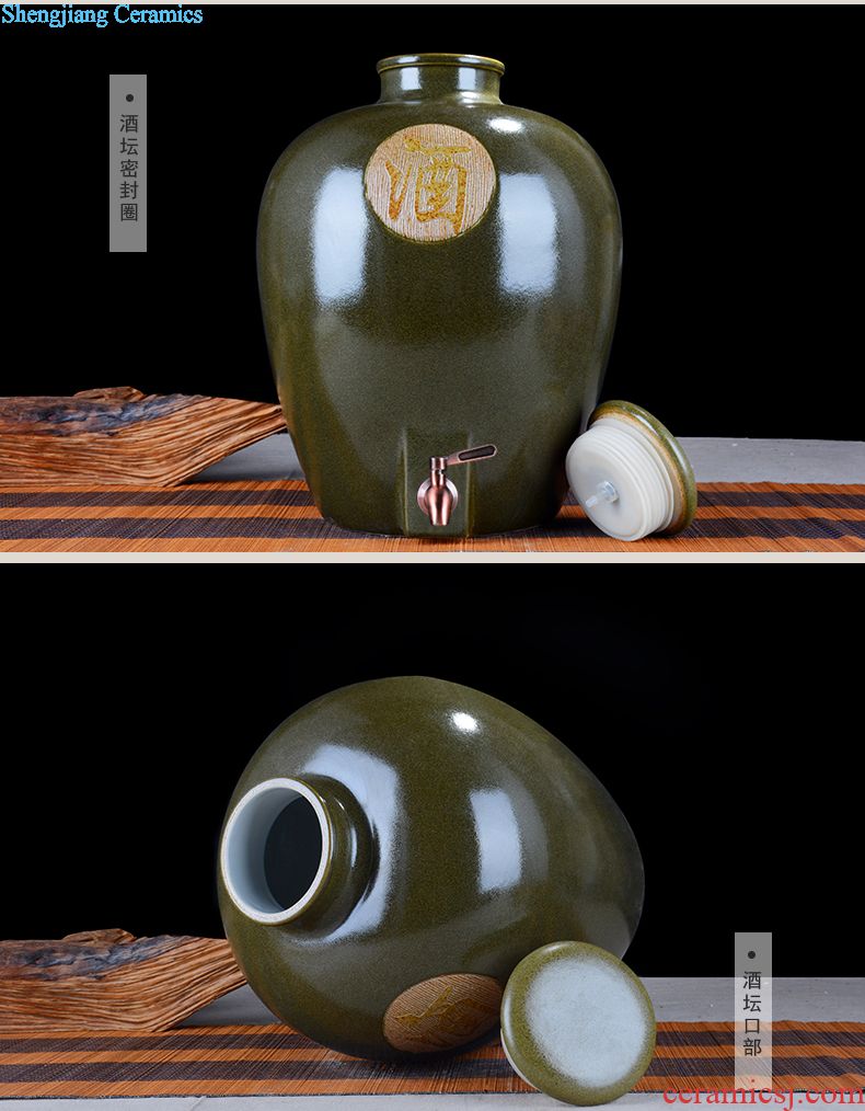 Jingdezhen ceramic jars ancient sealed jar archaize bubble bottle 5 jins 10 jins to wine bubble jars