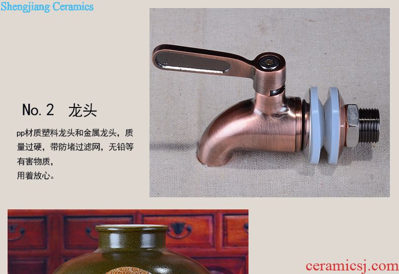 Jingdezhen ceramic jars 10 jins 20 jins 30 jins bubble jars bottle jars with leading wine jar it hip flask