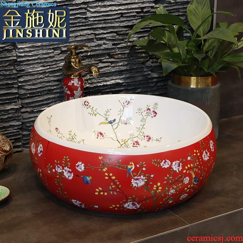 European ceramic stage basin to wash gargle lavabo household oval art basin toilet lavatory basin