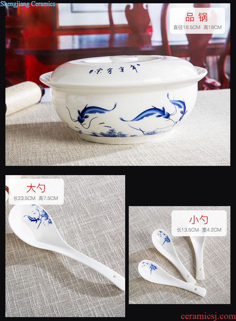Cutlery set dishes household of Chinese style and contracted bone porcelain tableware Korean personality and fresh ceramic dishes ikea tableware