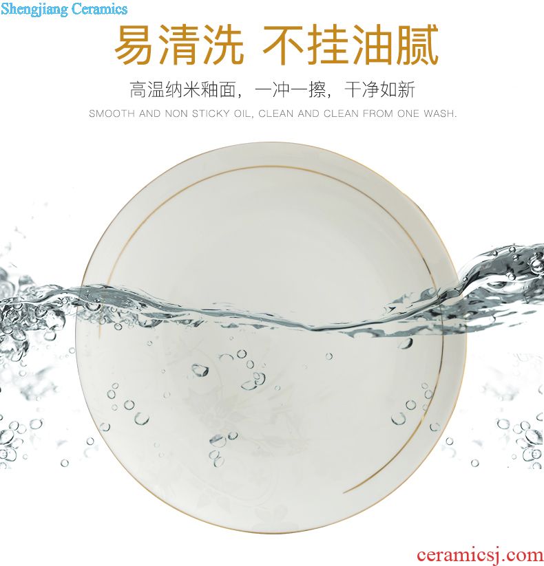 Ikea dish bowl combination suit dishes household jingdezhen porcelain bowls suit glair cutlery gifts