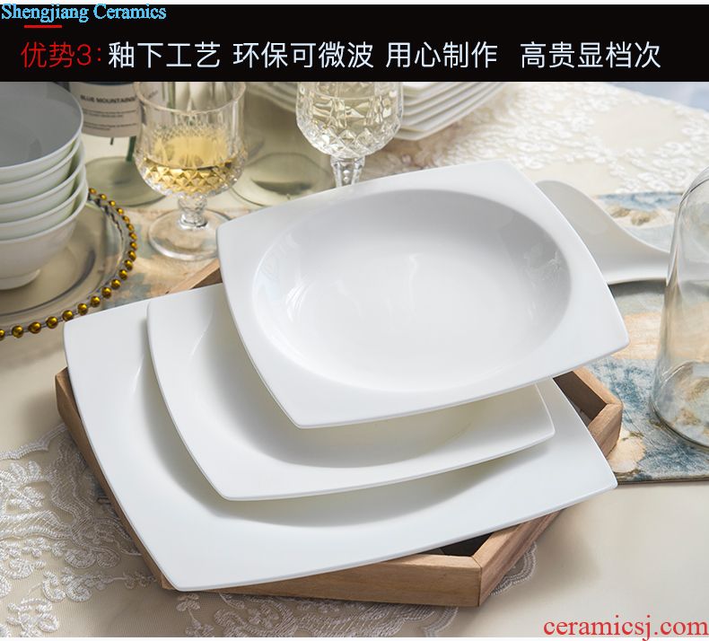 The dishes suit household of Chinese style rural wind tableware suit dishes household gifts jingdezhen cutlery set in the glaze