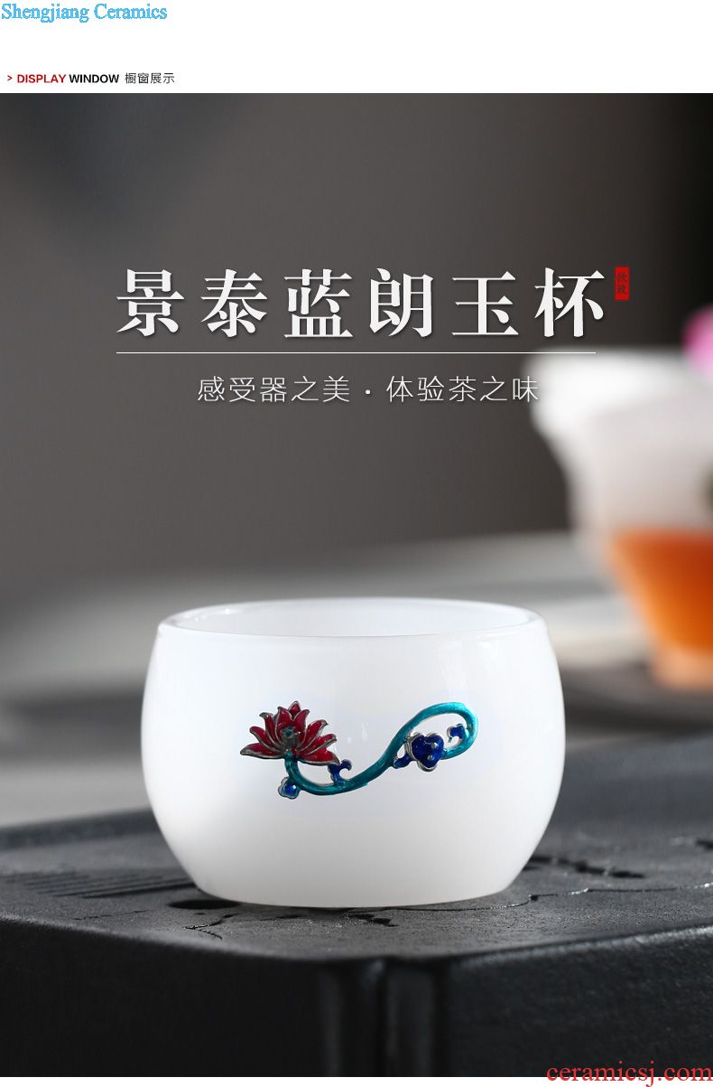 Drink to the ceramic tea canister coarse pottery in the small seal pot kiln tea caddy iron glaze pu 'er tea storehouse and POTS