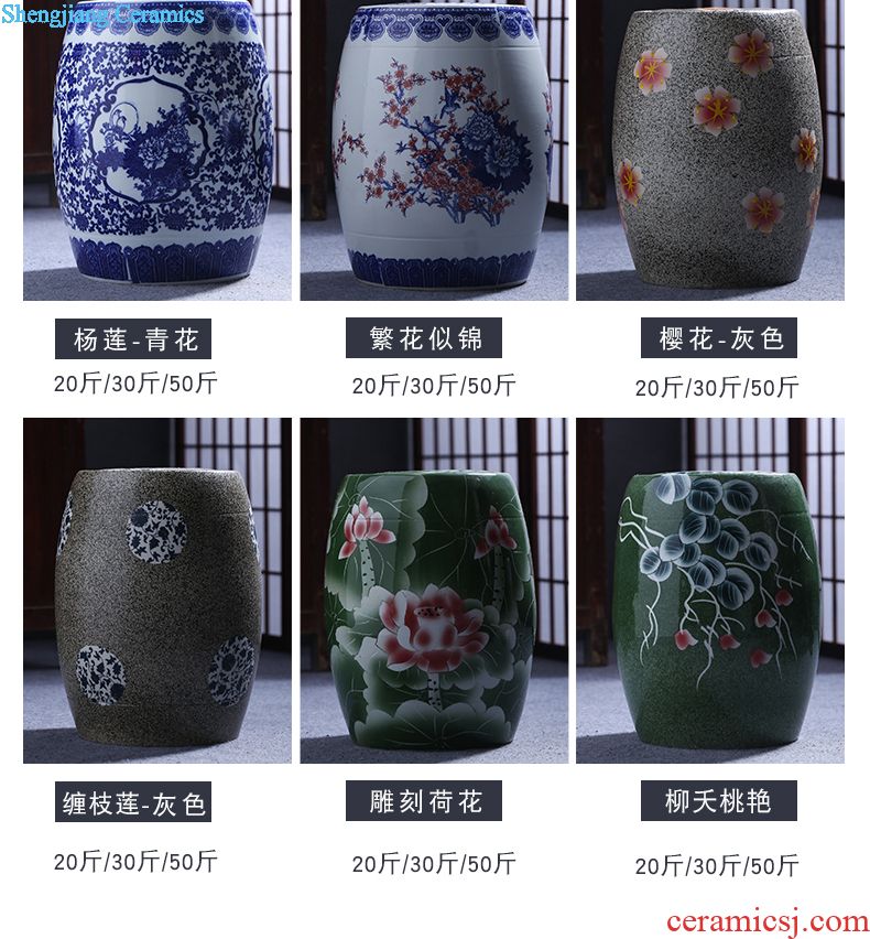 Jingdezhen ceramic porcelain bottle home 1 catty empty wine bottle liquor sealing decoration jars 2/3/5 jin wine