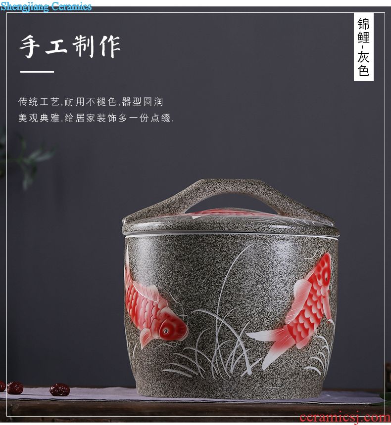 Pickle jar jingdezhen ceramic household small pickled pickles pickles seal storage tank sealing pickle jar