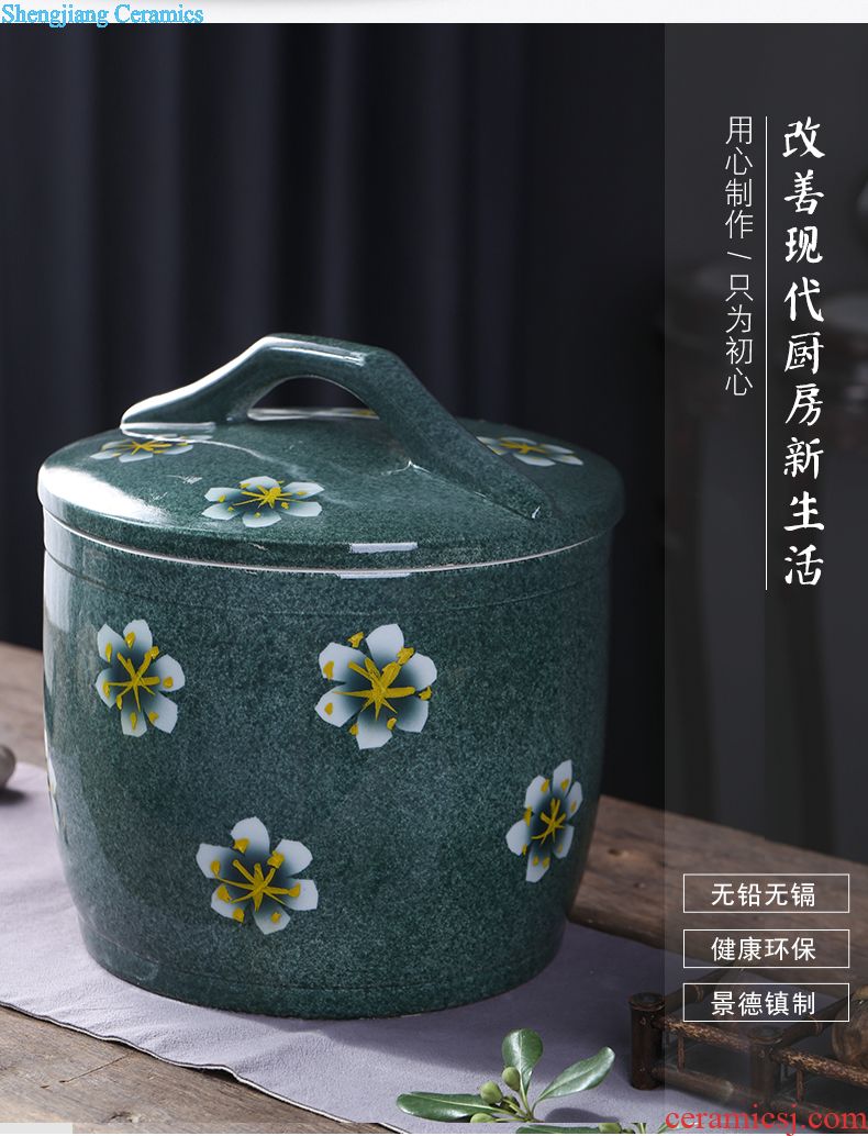 Pickle jar jingdezhen ceramic household small pickled pickles pickles seal storage tank sealing pickle jar