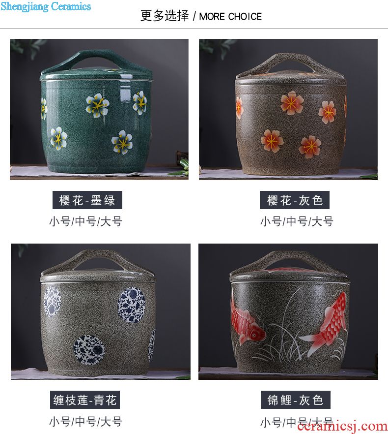 Pickle jar jingdezhen ceramic household small pickled pickles pickles seal storage tank sealing pickle jar