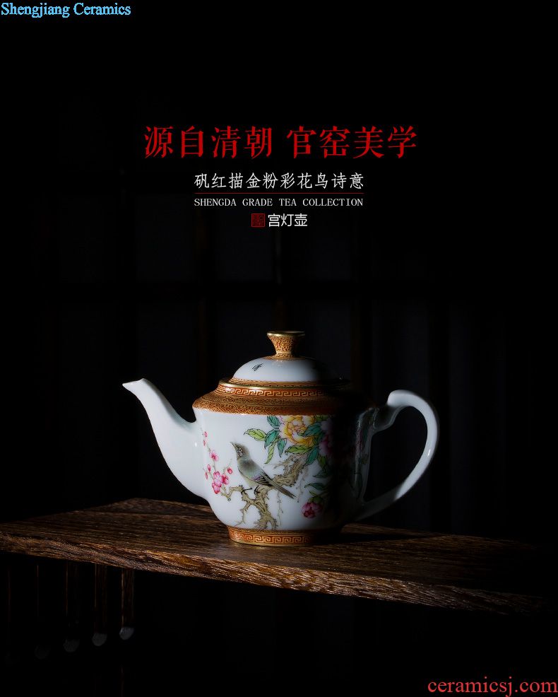 The big buy blue and white bamboo GaiWanCha hand-painted ceramic cover lid all hand jingdezhen kung fu tea accessories