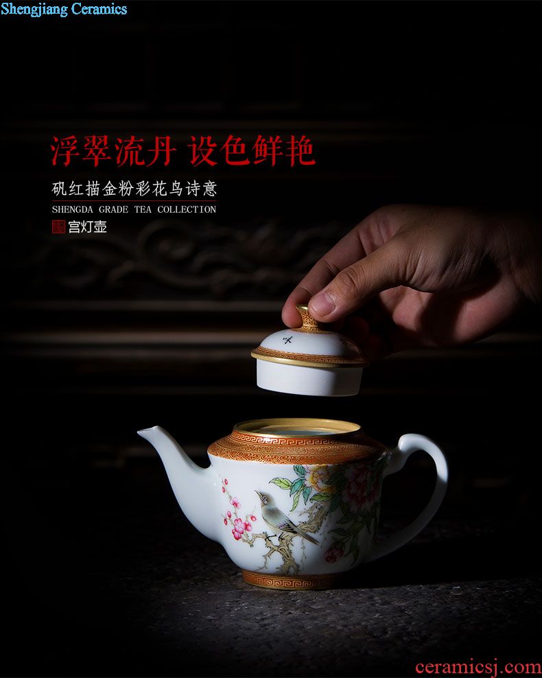 The big buy blue and white bamboo GaiWanCha hand-painted ceramic cover lid all hand jingdezhen kung fu tea accessories