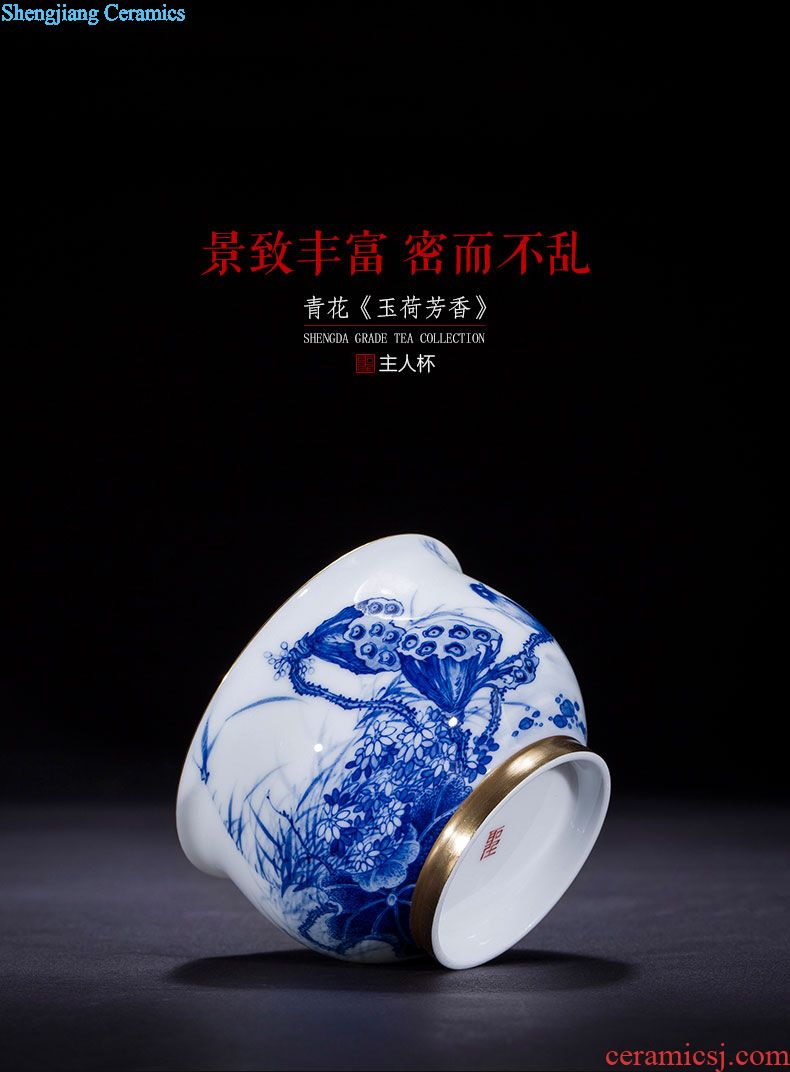 St large ceramic three tureen pastel cups water lines without Joe tureen tea bowl full manual of jingdezhen tea service