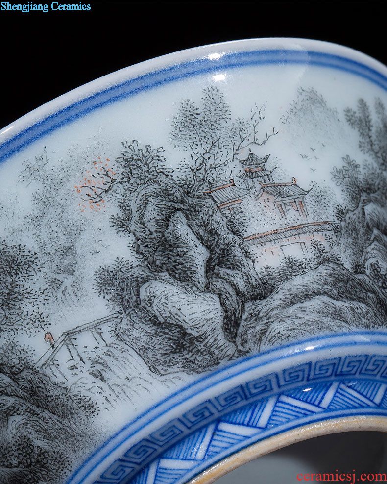 Santa hand-painted porcelain ceramic building water water, after the prosperous life of tested built water all jingdezhen tea accessories wash by hand
