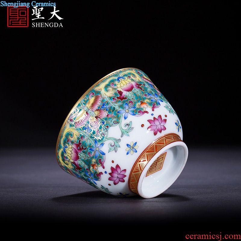 St the ceramic hand-painted master cup colored enamel seawater hill grain kung fu jingdezhen fine handmade tea cups