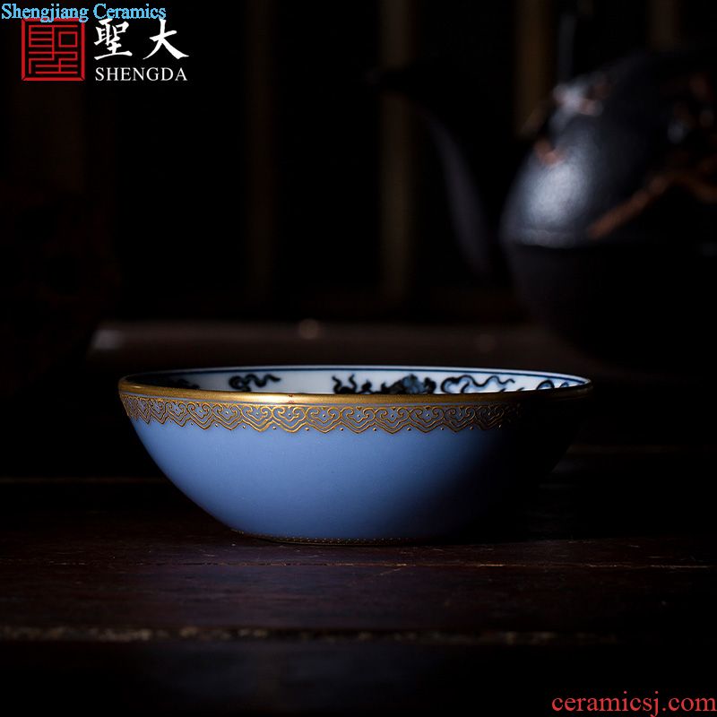 Santa teacups hand-painted ceramic kung fu new color tiger line of cup master cup sample tea cup jingdezhen tea cup