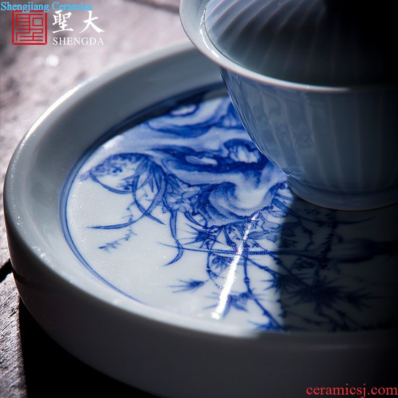 Holy big ceramic pot bearing antique hand-painted porcelain YunFeng dry tea all hand jingdezhen tea tea ceremony with zero