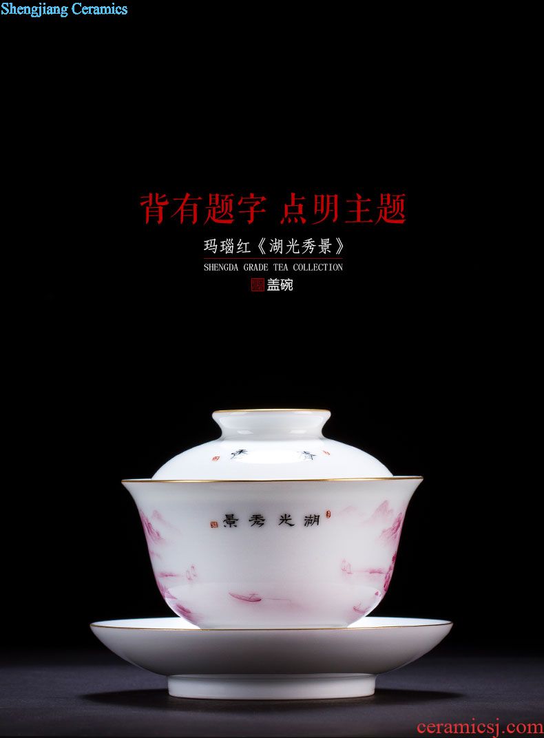 Santa teacups hand-painted ceramic kungfu pastel charactizing a cup sample tea cup pure manual of jingdezhen tea service master