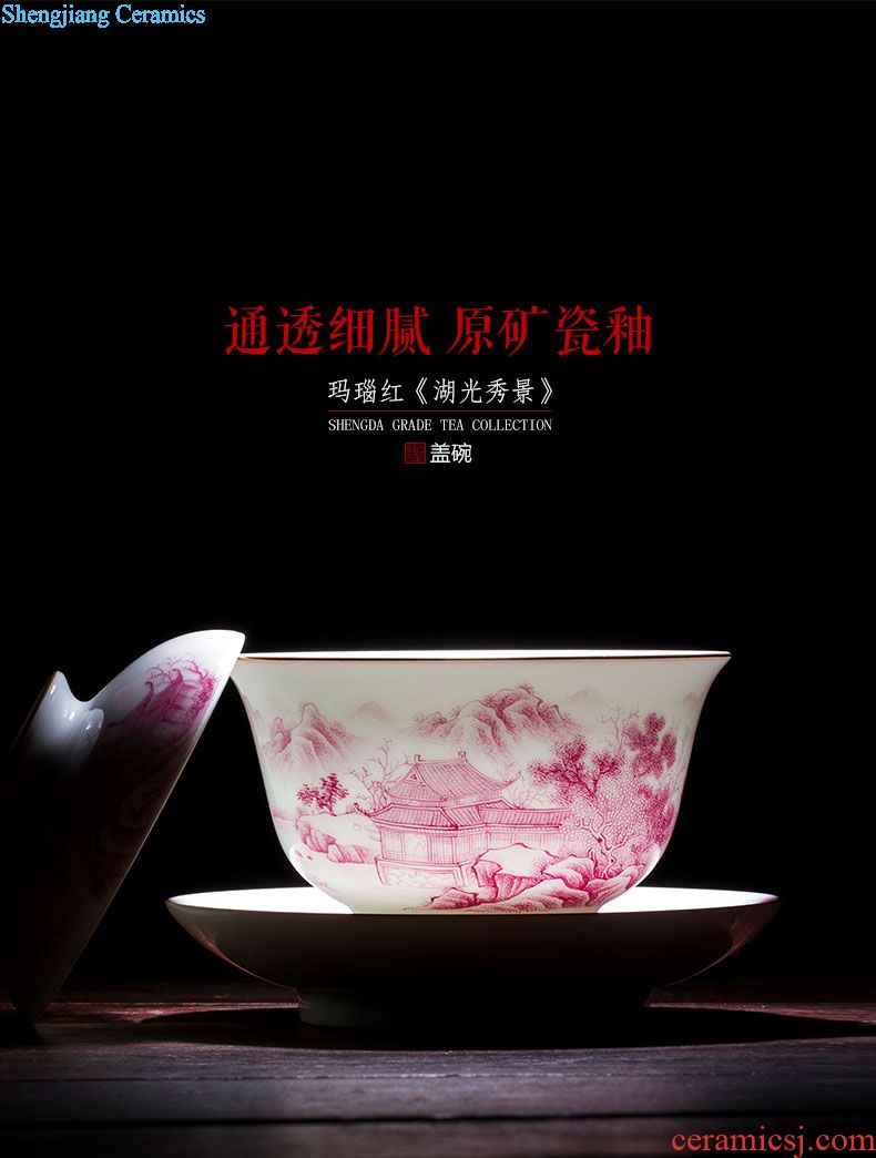 Santa teacups hand-painted ceramic kungfu pastel charactizing a cup sample tea cup pure manual of jingdezhen tea service master