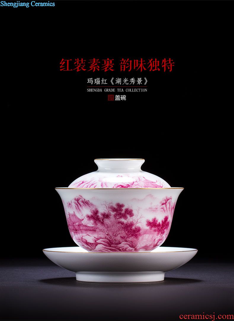 Santa teacups hand-painted ceramic kungfu pastel charactizing a cup sample tea cup pure manual of jingdezhen tea service master