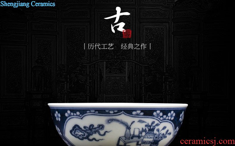 Santa teacups hand-painted ceramic kungfu pastel snow shine beautiful scenery cup sample tea cup pure manual of jingdezhen tea service master