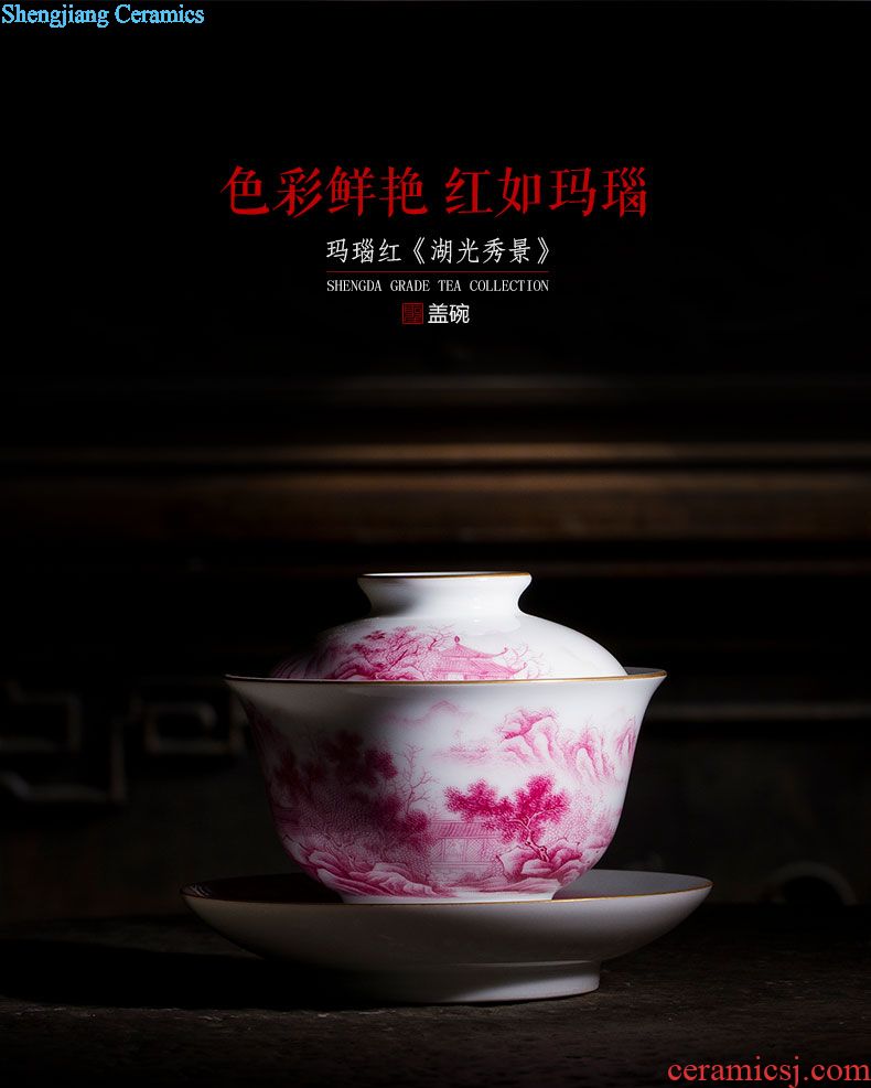 Santa teacups hand-painted ceramic kungfu pastel charactizing a cup sample tea cup pure manual of jingdezhen tea service master