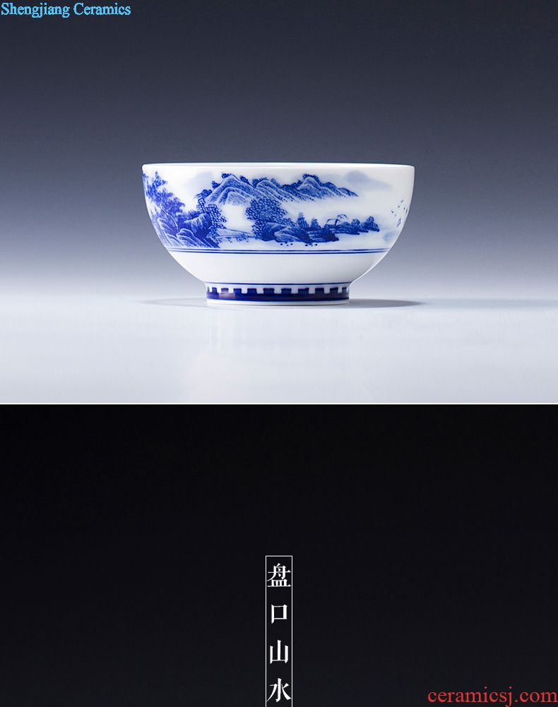 St large ceramic three tureen hand-painted porcelain cups phoenix wear pattern making tea bowl full manual of jingdezhen tea service